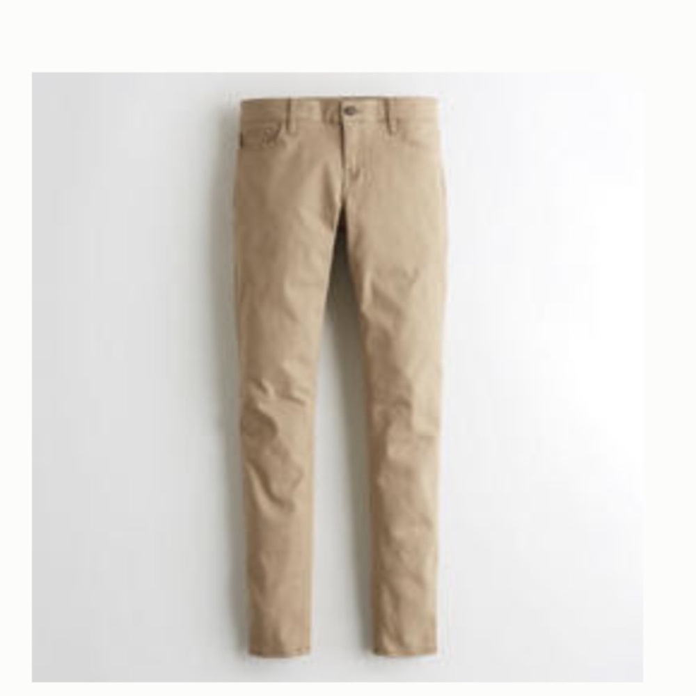 Hollister Women's Low Rise Super Skinny Jeans - Khaki 11-R